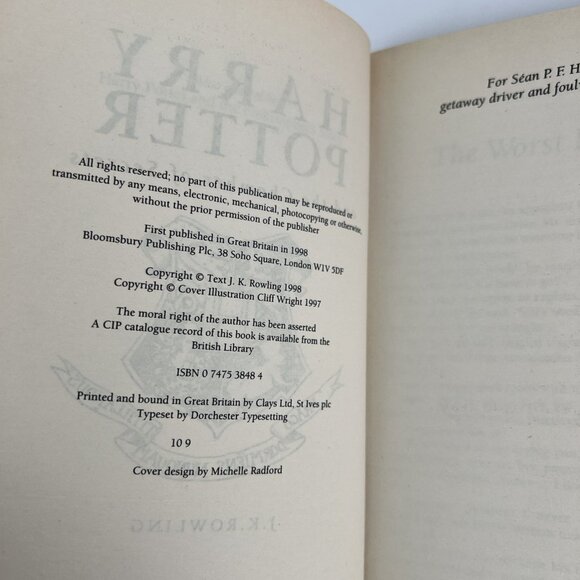 Lot of 5 Harry Potter Bloomsbury UK Book Stone Chamber Prisoner Goblet Hallows - Picture 16 of 16